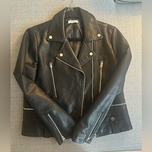 Topshop Biker Leather Jacket size 10
